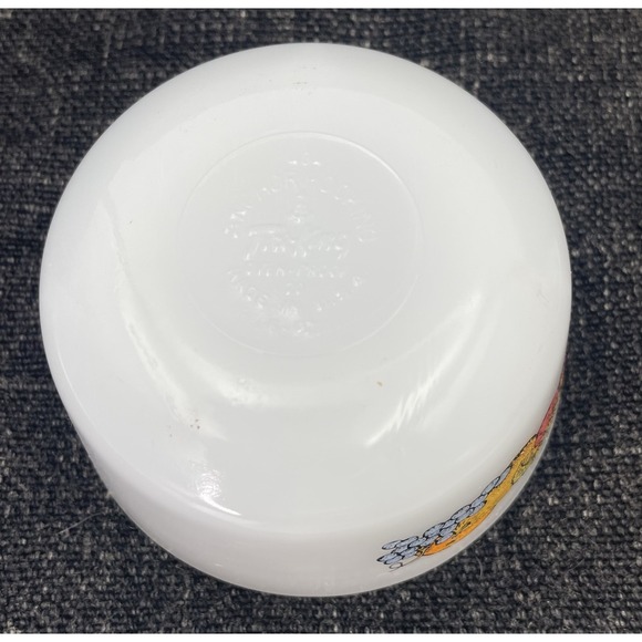 Vintage Anchor Hocking Fire King 6oz White Custard Cup Bounty Fruit Pattern #434 - Picture 6 of 10